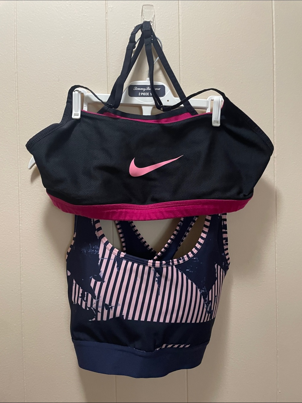 Bundle for 2 pcs sports braNike Black & Pink Layered Athletic Bra + Printed Tank
